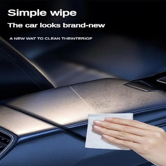 Car Interior Cleaning Wet Tissue Paper 160 Pcs, Car Seat Window Cleaning Disposable Wipes for Car Care, Auto Car Dashboard Glass Leather Steering Cleaner Wipes for Cleaning (2 Pack)
