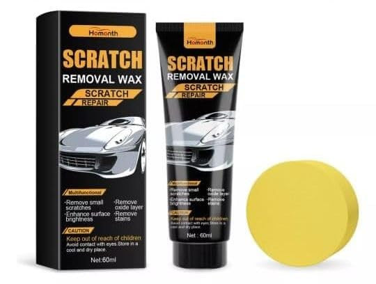 Car Scratch Repair Paste with Sponge | Deep Scratch Remover & Car Polish Tool for Paint Restoration