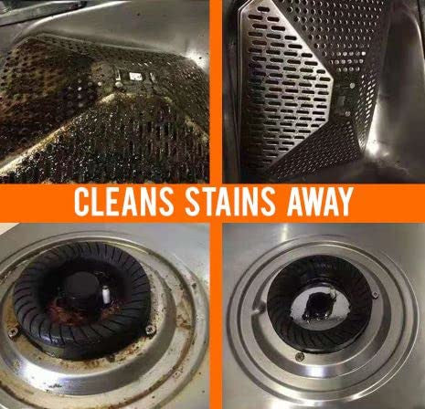 Orange Kitchen Cleaner Spray | Multi-Purpose Foam Cleaner for Grease & Stain Removal | All-Purpose Kitchen Cleaning Detergent (pack of 2)