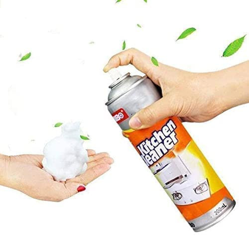 Orange Kitchen Cleaner Spray | Multi-Purpose Foam Cleaner for Grease & Stain Removal | All-Purpose Kitchen Cleaning Detergent (pack of 2)